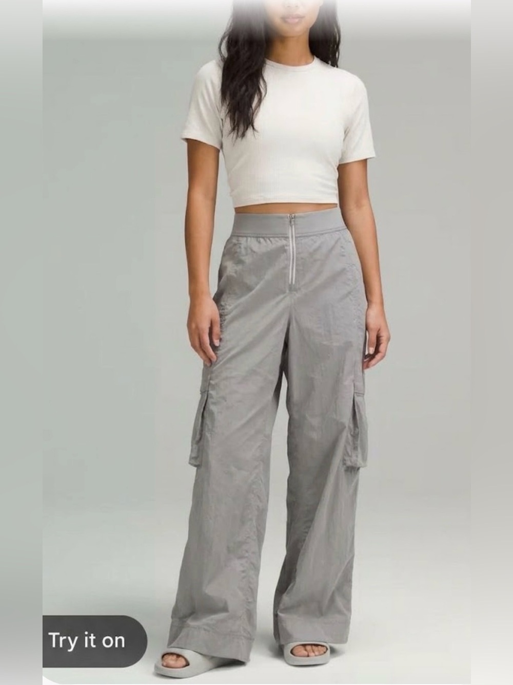 Lululemon Lightweight Woven High-Rise Parachute Pants Asia Fit Wide Leg Size M